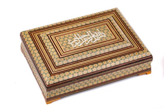 جعبه قرآن خاتم کاری شده اصفهان