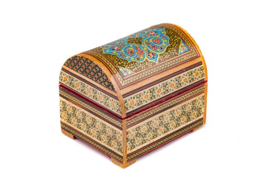 صندوقچه چوبی هدیه صنایع دستی اصفهان کوچک طرح سنتی